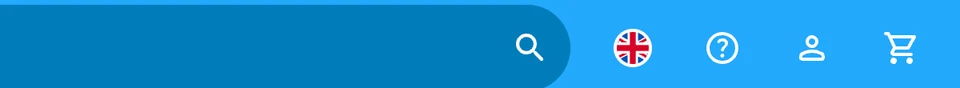 Country flag trigger in the Marketplace header beside the help and account controls.