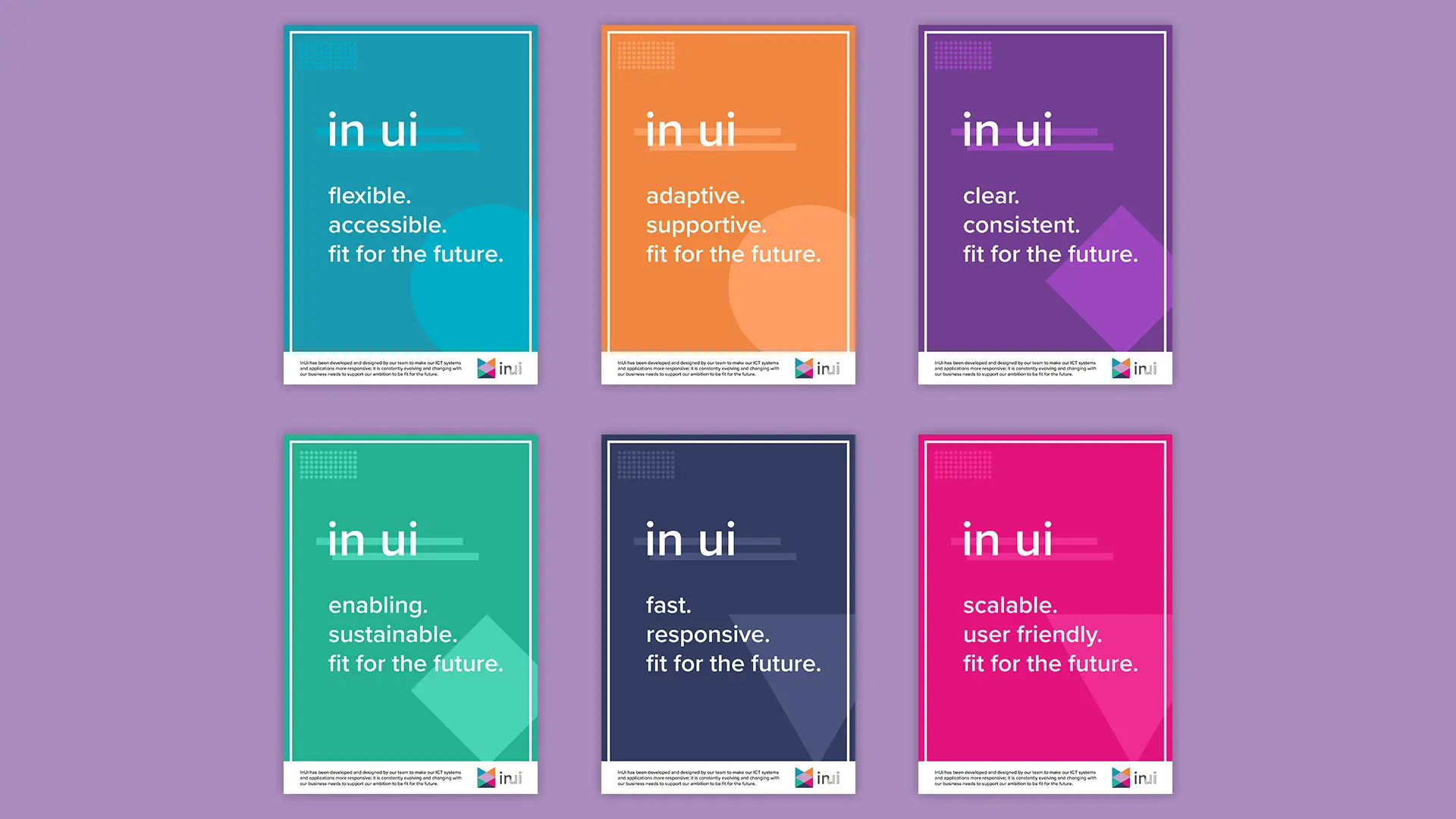 Image showing a number of branded posters for the In Ui brand.