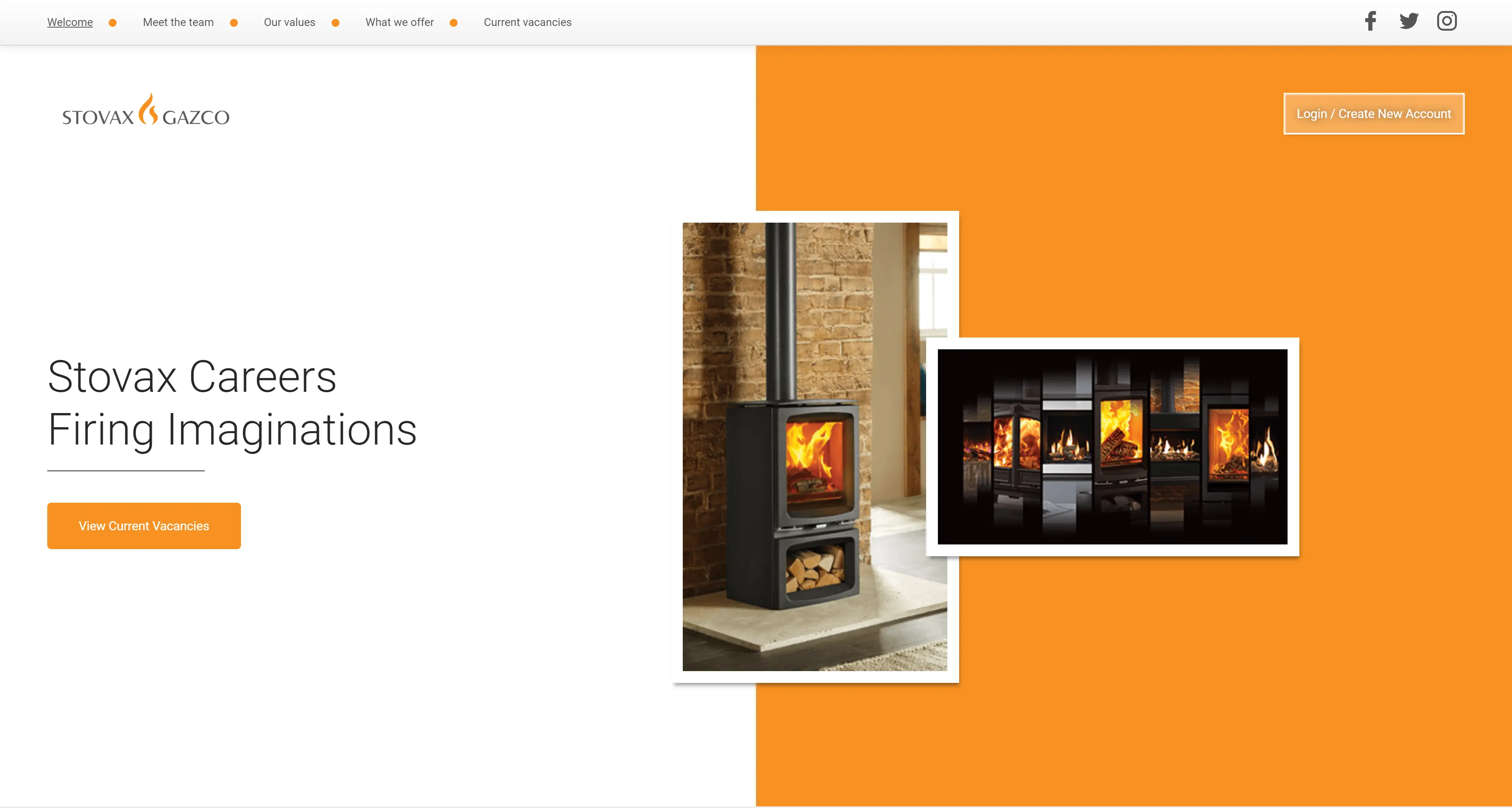 Stovax careers landing page